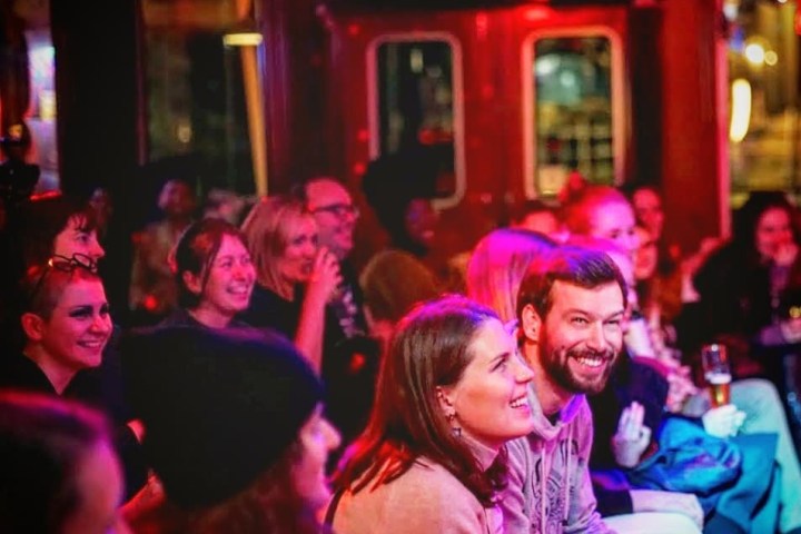 Audience at the Laughing Spree Comedy show in Berlin